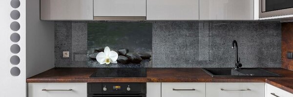 Panou sticlă decorativa bucătărie Orhidee