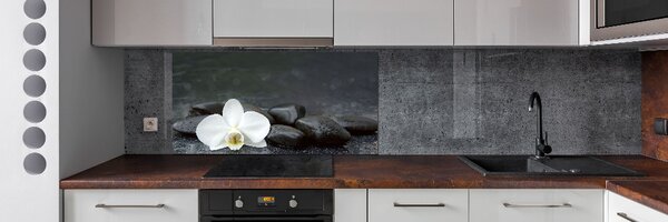 Panou sticlă decorativa bucătărie Orhidee