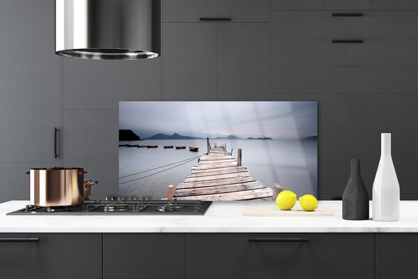 Panou sticla bucatarie Podul Sea Arhitectura Gray