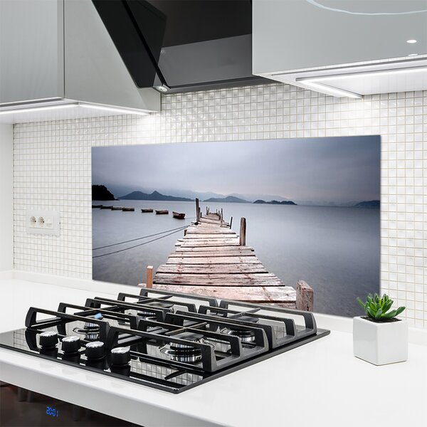 Panou sticla bucatarie Podul Sea Arhitectura Gray