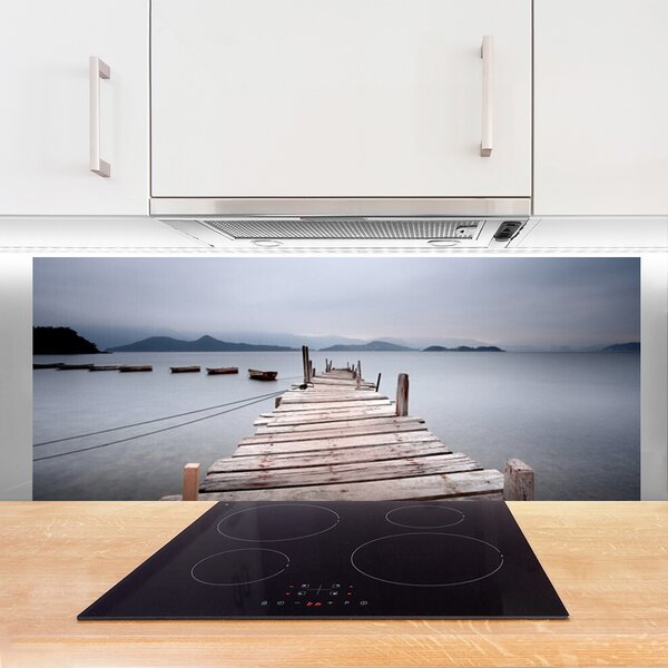 Panou sticla bucatarie Podul Sea Arhitectura Gray