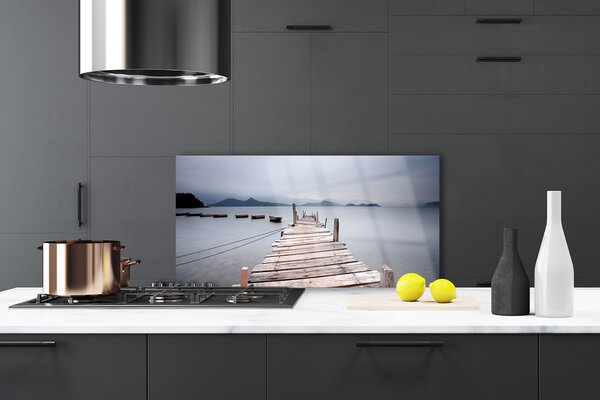 Panou sticla bucatarie Podul Sea Arhitectura Gray