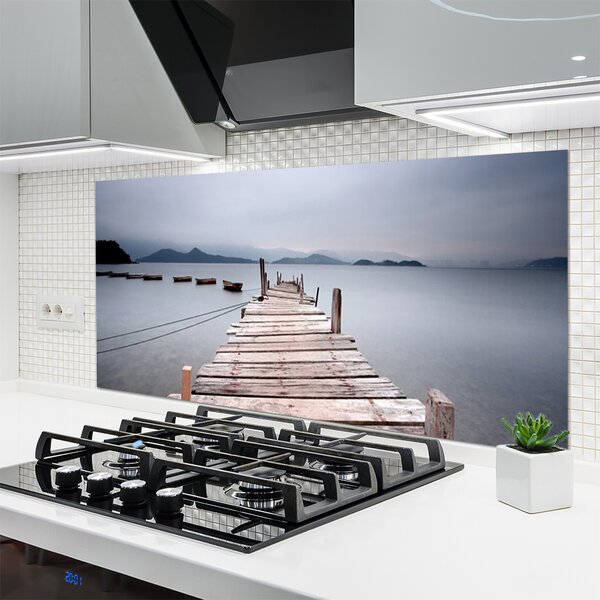 Panou sticla bucatarie Podul Sea Arhitectura Gray