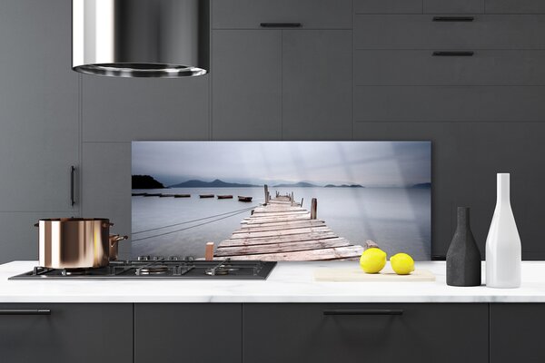 Panou sticla bucatarie Podul Sea Arhitectura Gray
