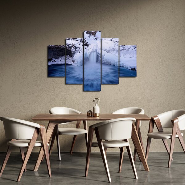 Tablou cu cascadele iarna (150x105 cm)