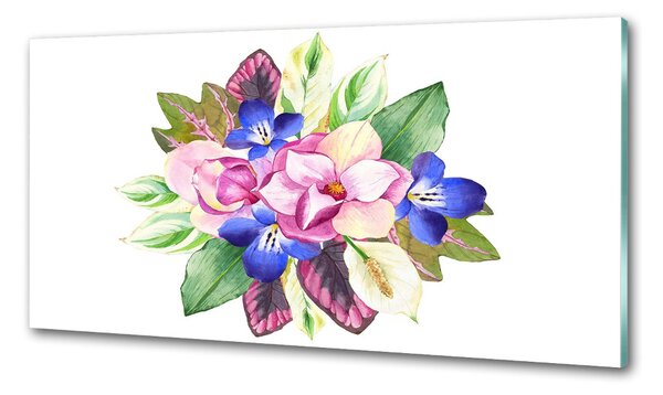 Panou perete bucătărie buchet de flori