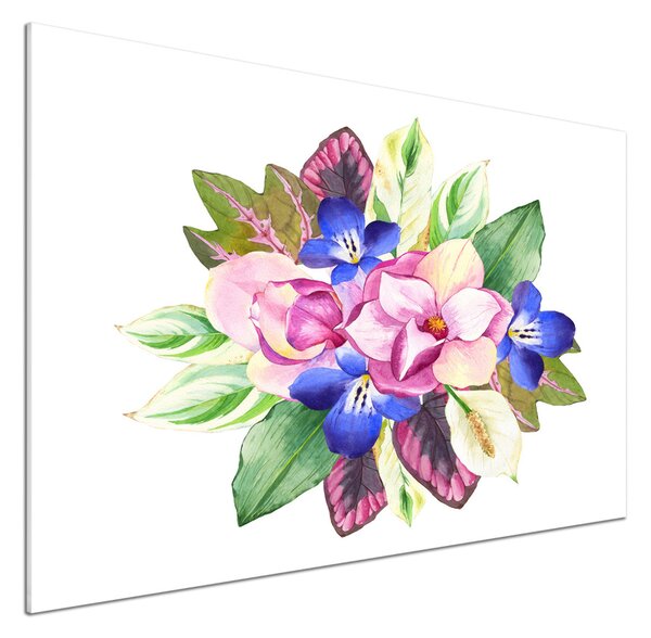 Panou perete bucătărie buchet de flori