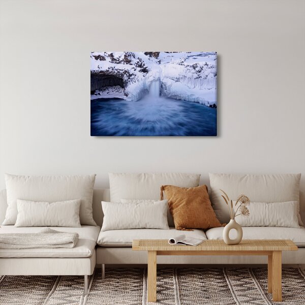 Tablou cu cascadele iarna (90x60 cm)