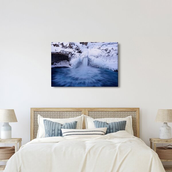 Tablou cu cascadele iarna (90x60 cm)