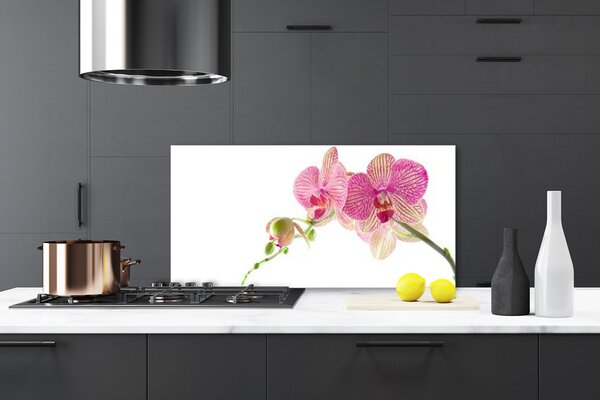 Panou sticla bucatarie Flori Floral Verde Roșu