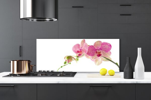 Panou sticla bucatarie Flori Floral Verde Roșu