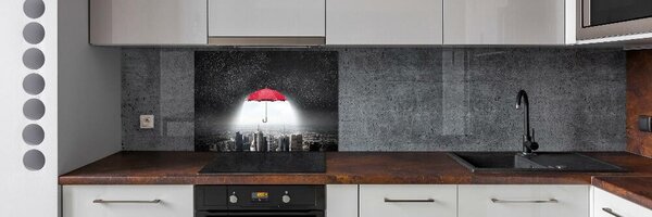 Panou de bucătărie Umbrela deasupra orașului