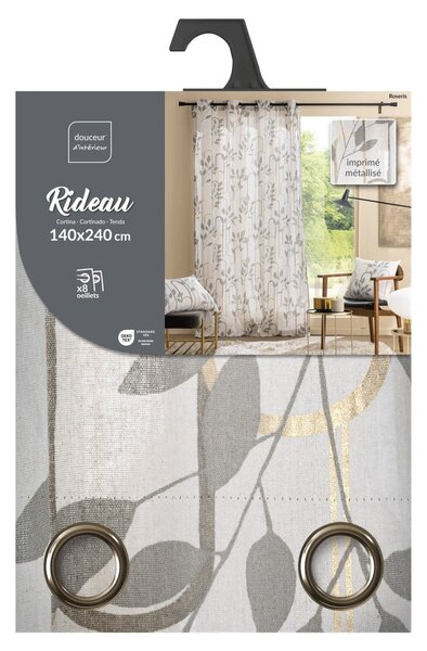 Draperie gri 140x240 cm Roseris – douceur d'intérieur