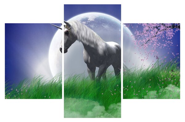 Tablou cu unicorn (90x60 cm)