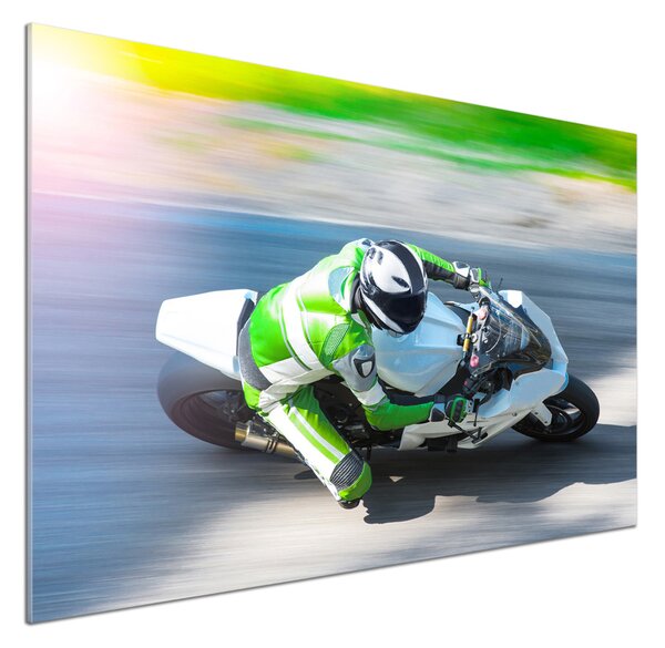 Sticlă pentru bucătărie cursă de motociclete