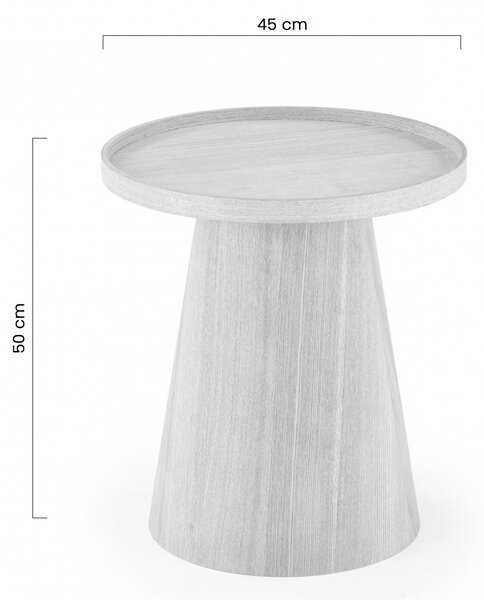 Măsuță de cafea rotundă Tiliana 45 cm - natural