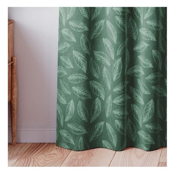 Draperie verde din catifea 140x250 cm Calm – Restilo