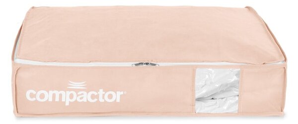 Cutii de depozitare sub pat 3 buc. din plastic cu vacuum 65x45x15,5 cm Pink Edition – Compactor