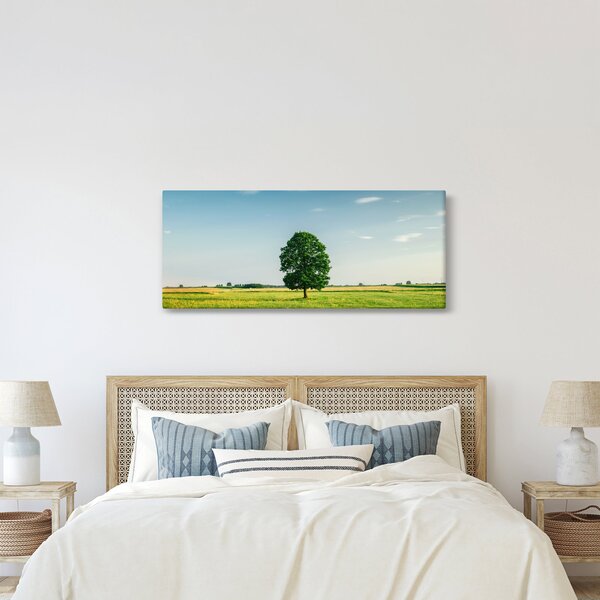 Tablou cu copaci pe luncă (120x50 cm)