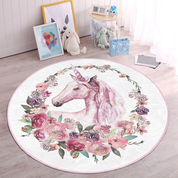 Covor pentru copii roz ø 120 cm Comfort – Mila Home