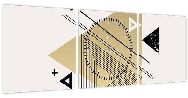 Tablou - Forme geometrice N⁰4 (cu ceas) (90x30 cm)
