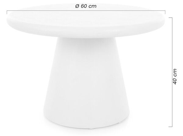 Măsuță de cafea rotundă Clav 60 cm - bej