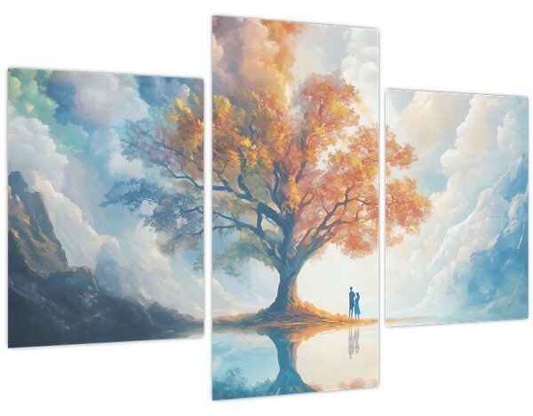 Tablou – Arborele vieții și al iubirii (90x60 cm)