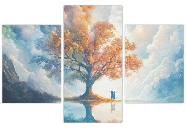Tablou – Arborele vieții și al iubirii (90x60 cm)