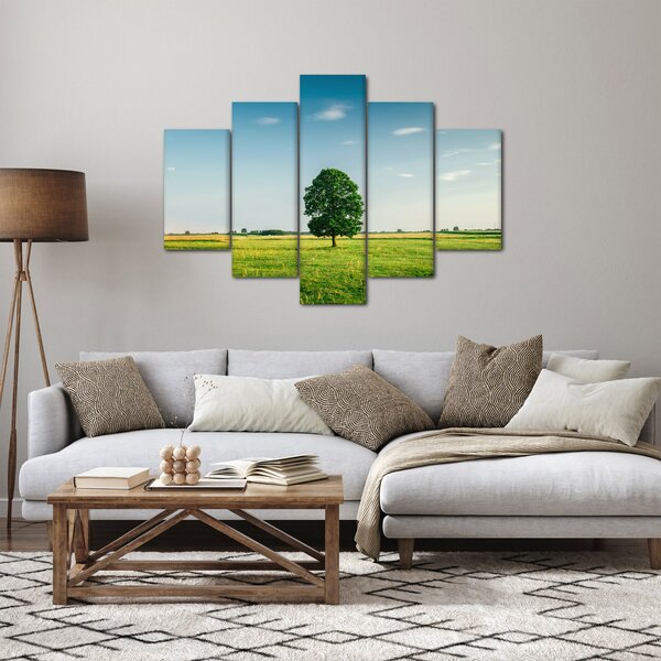 Tablou cu copaci pe luncă (150x105 cm)