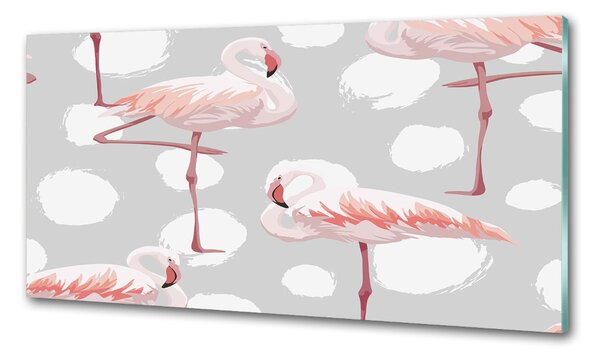 Panou sticlă bucătărie Flamingos