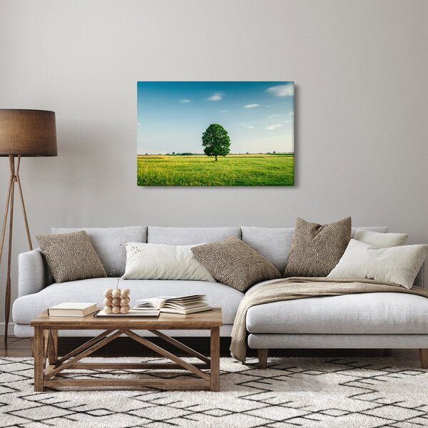 Tablou cu copaci pe luncă (90x60 cm)