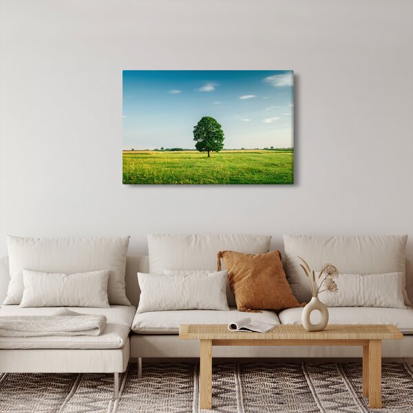 Tablou cu copaci pe luncă (90x60 cm)