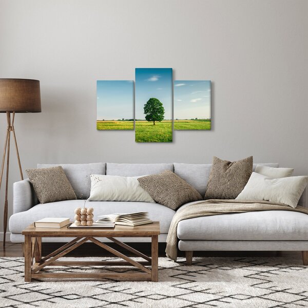 Tablou cu copaci pe luncă (90x60 cm)