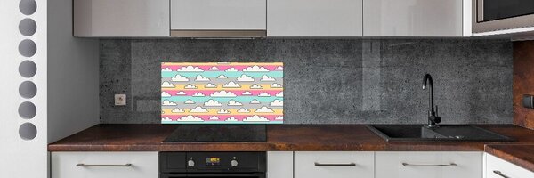 Panou sticlă decorativa bucătărie nor