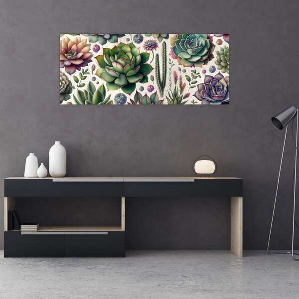 Tablou - Plante suculente (120x50 cm)