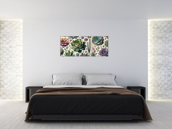 Tablou - Plante suculente (120x50 cm)