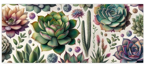 Tablou - Plante suculente (120x50 cm)