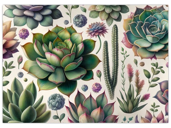 Tablou - Plante suculente (70x50 cm)