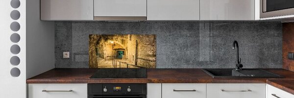 Sticlă bucătărie Peille Franța timp de noapte