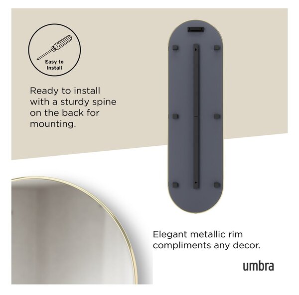 Oglindă de perete/de podea 46x157 cm Hubba – Umbra