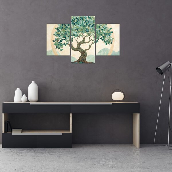 Tablou – Mozaic elegant cu arbore (90x60 cm)
