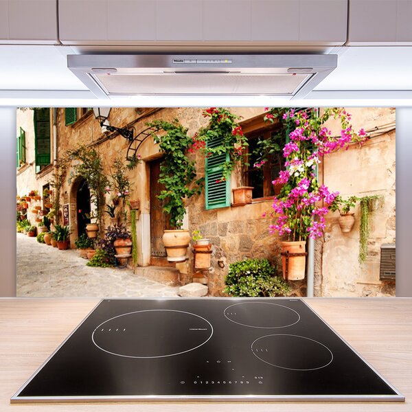 Panou sticla bucatarie Casa Arhitectura Brown
