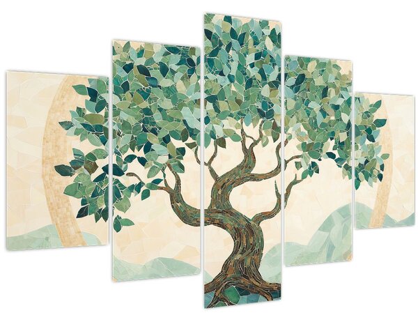 Tablou – Mozaic elegant cu arbore (150x105 cm)