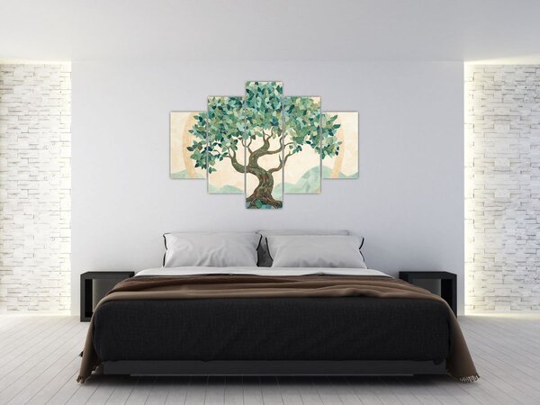 Tablou – Mozaic elegant cu arbore (150x105 cm)