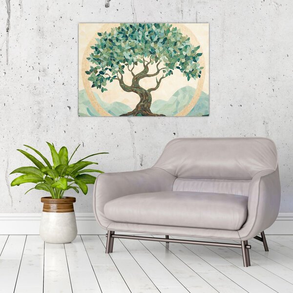Tablou – Mozaic elegant cu arbore (70x50 cm)