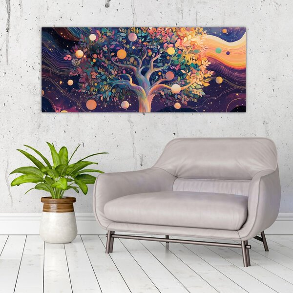 Tablou – Arbore violet plin de energie (120x50 cm)