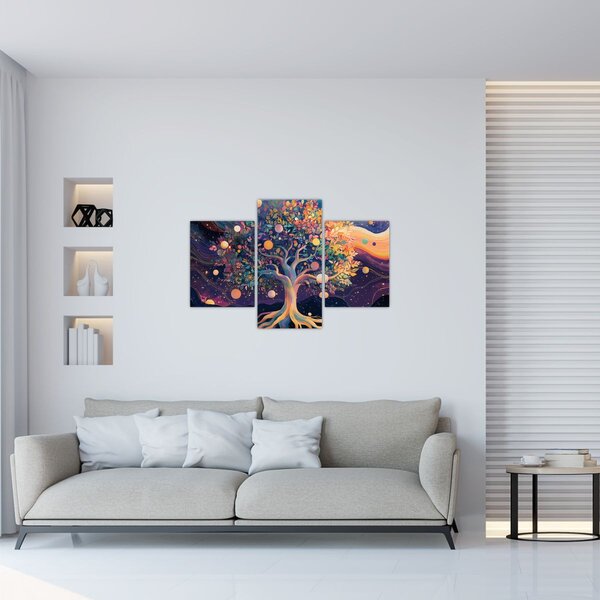 Tablou – Arbore violet plin de energie (90x60 cm)
