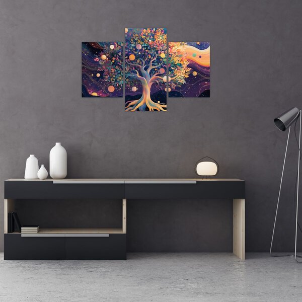 Tablou – Arbore violet plin de energie (90x60 cm)