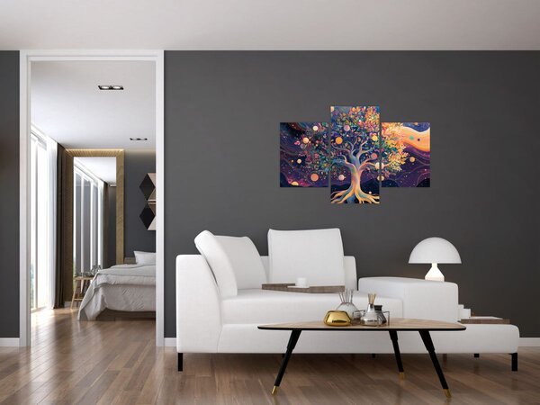 Tablou – Arbore violet plin de energie (90x60 cm)