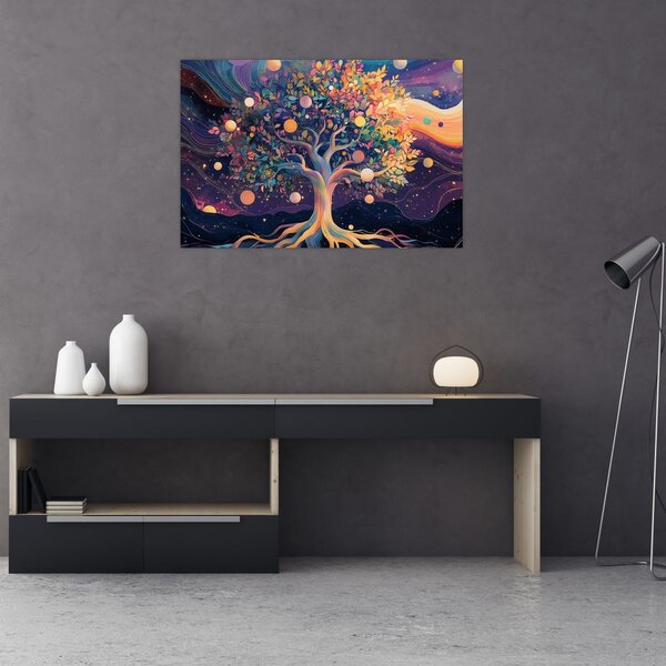 Tablou – Arbore violet plin de energie (90x60 cm)